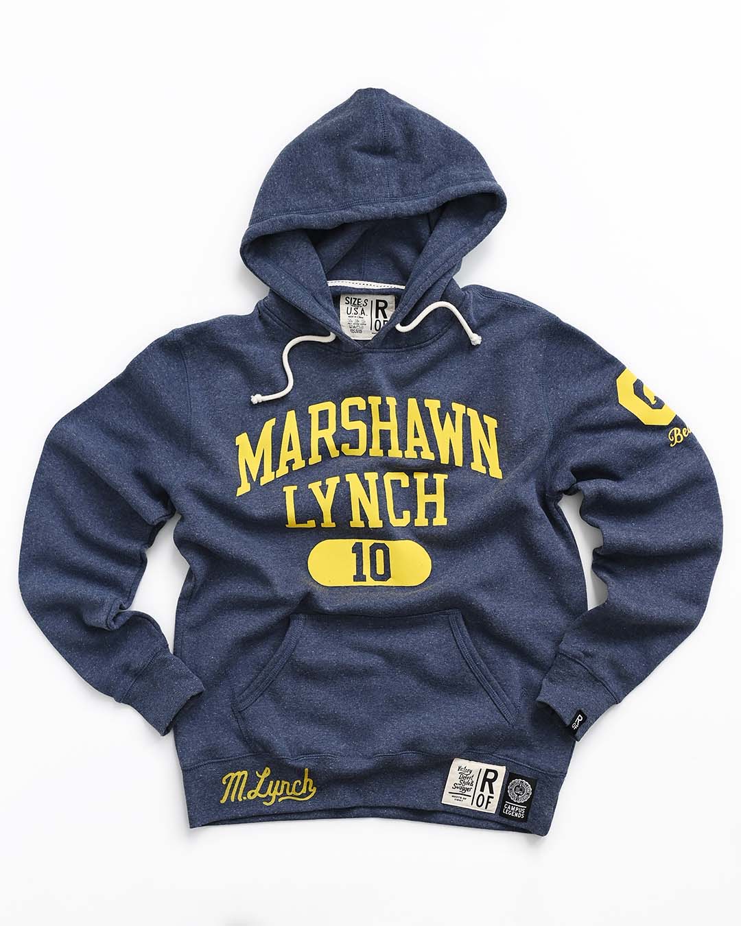 CAL - Marshawn Lynch #10 Navy PO Hoody - Roots of Fight