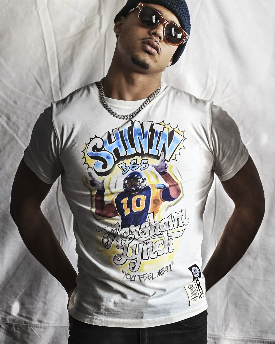CAL - Marshawn Lynch Shinin' 365 White Tee - Roots of Fight
