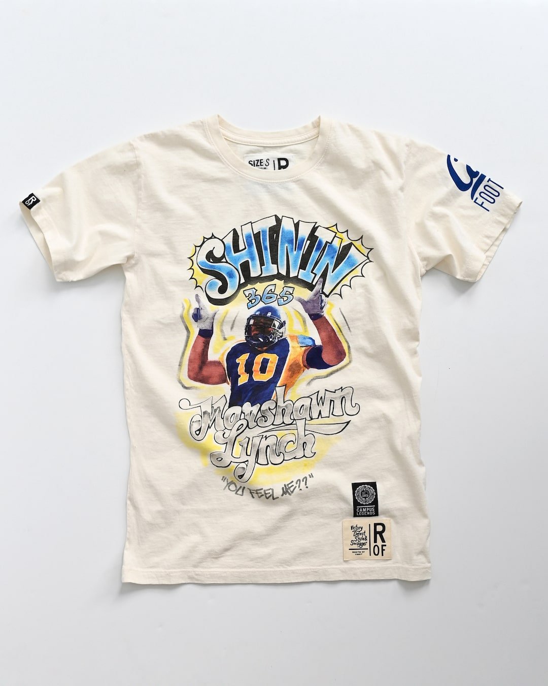 CAL - Marshawn Lynch Shinin' 365 White Tee - Roots of Fight