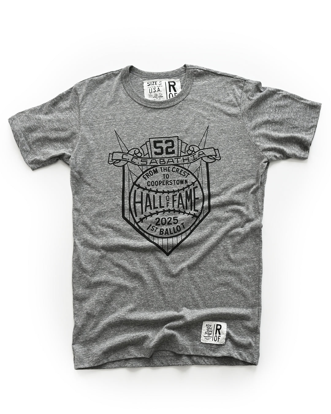 CC Sabathia First Ballot HOF Grey Tee - Roots of Fight
