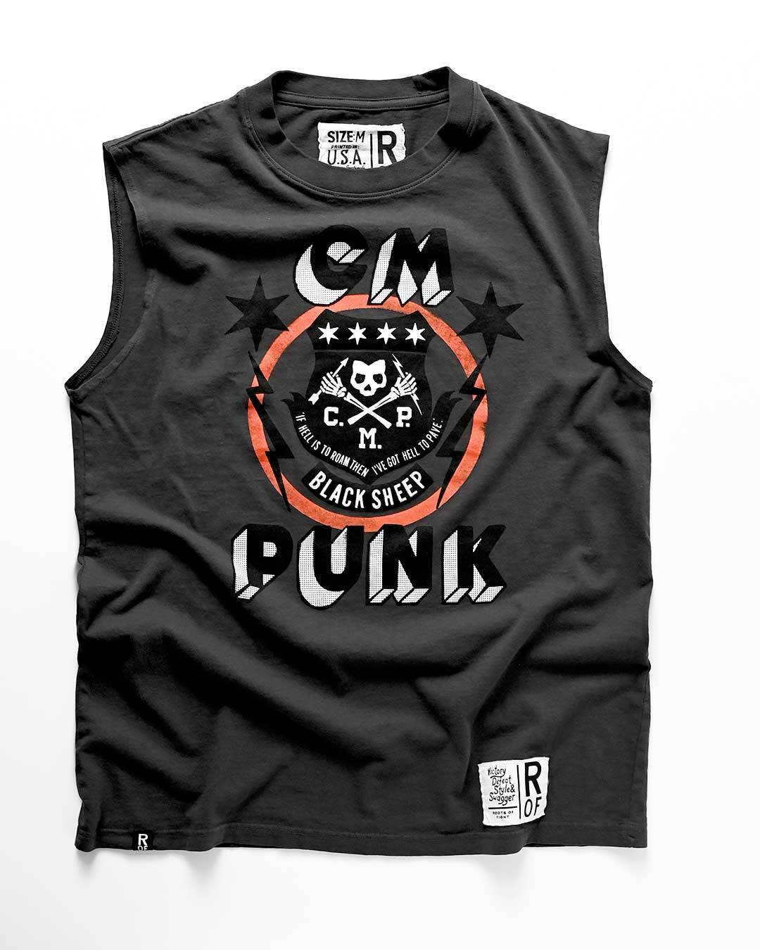CM Punk &#39;Best in the World&#39; Black Muscle Tee - Roots of Fight