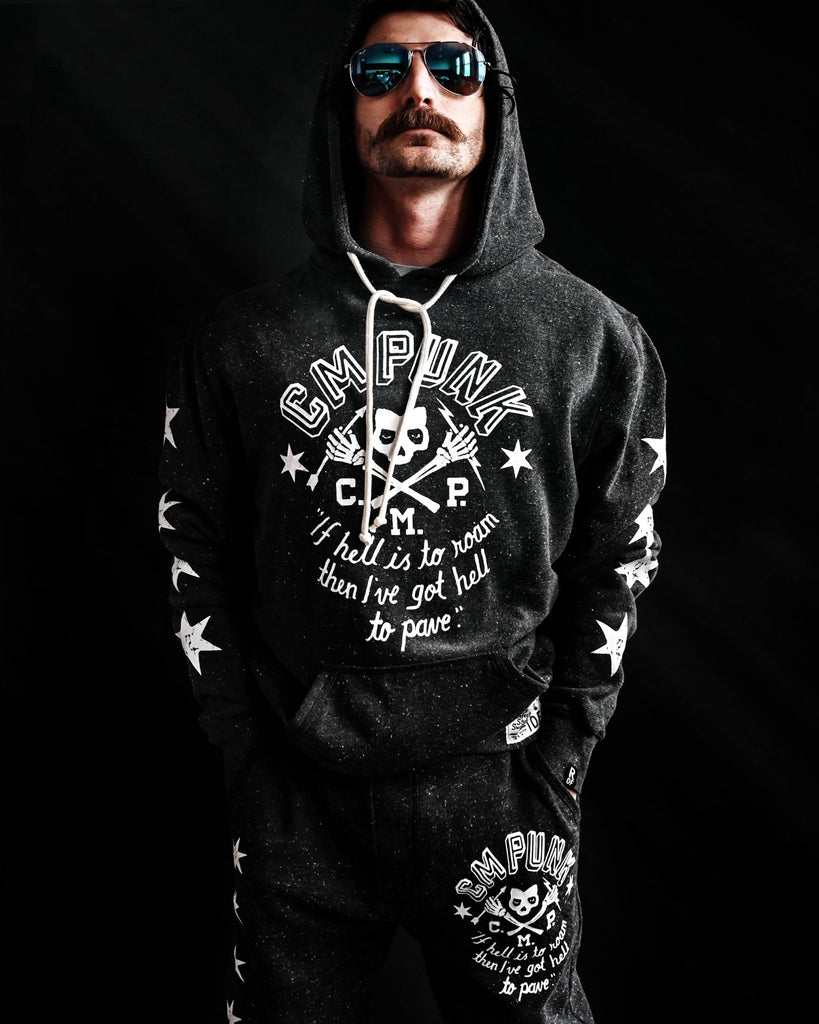CM Punk Black PO Hoody Roots of Fight