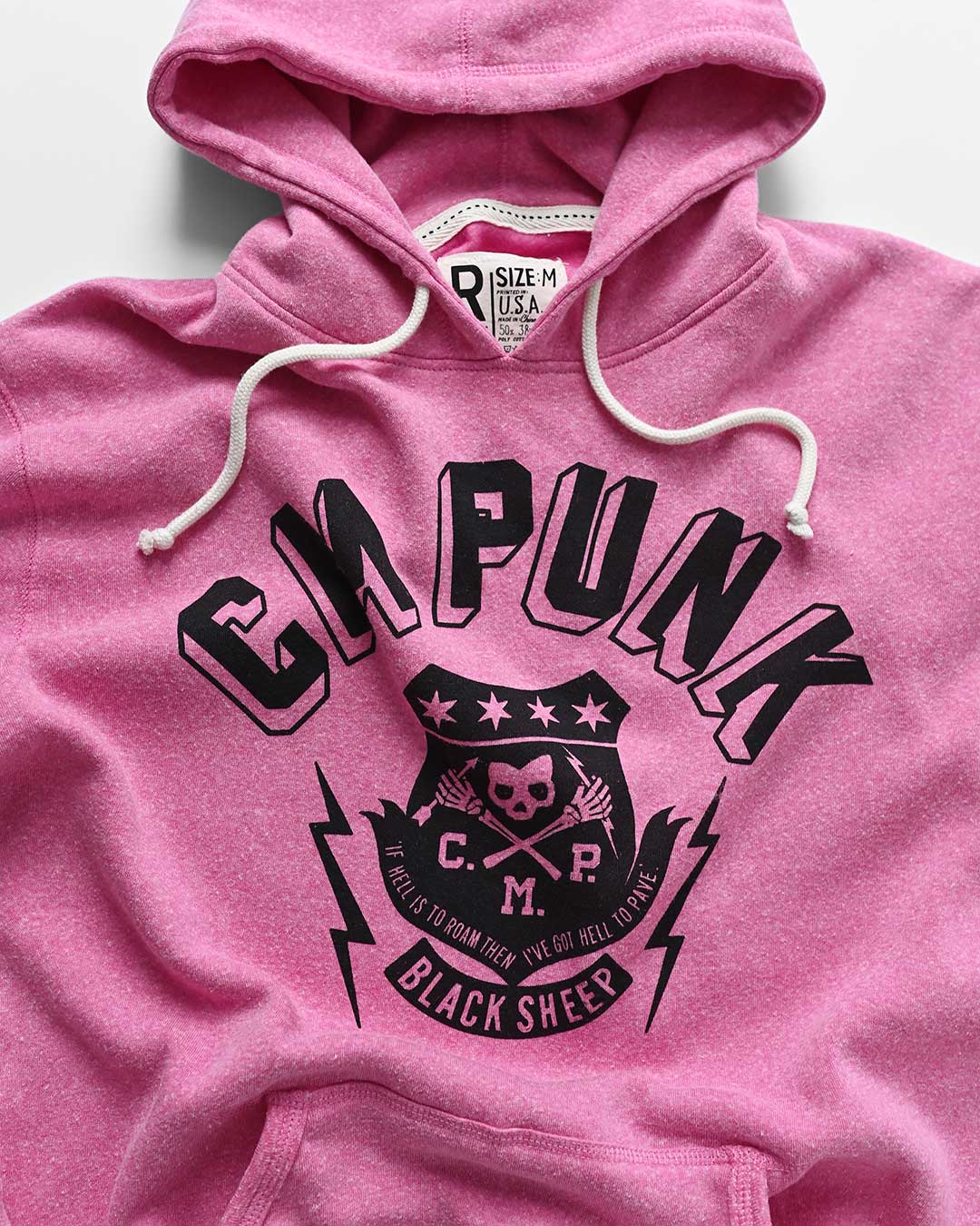 CM Punk 'Black Sheep' Pink PO Hoody - Roots of Fight