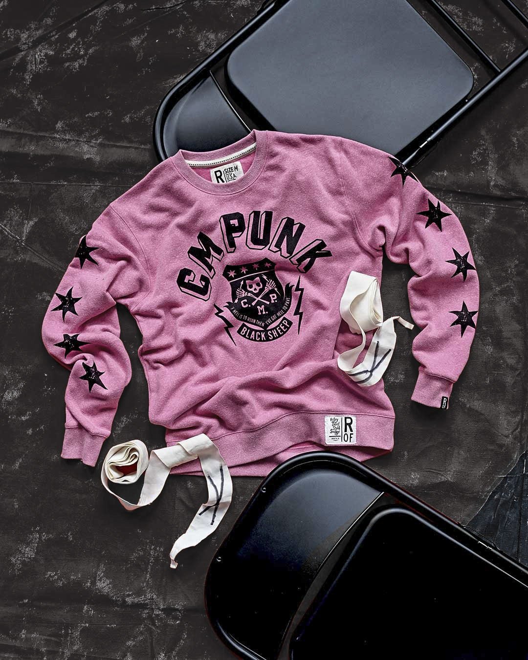 CM Punk 'Black Sheep' Pink Sweatshirt - Roots of Fight