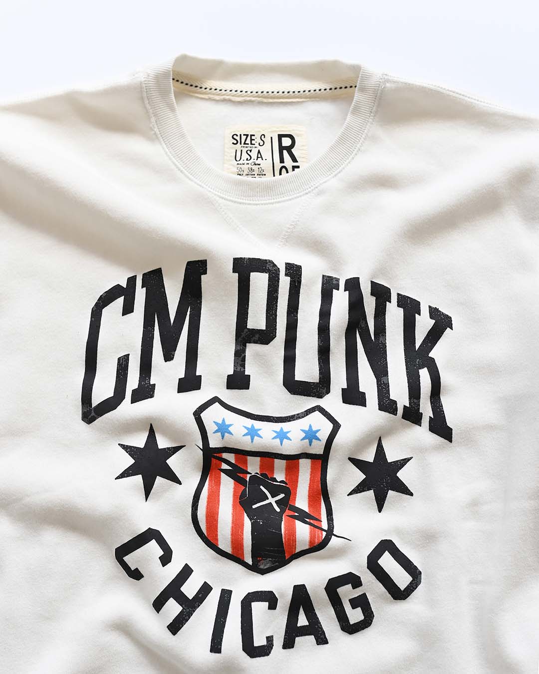 CM Punk Chicago White Sweatshirt - Roots of Fight