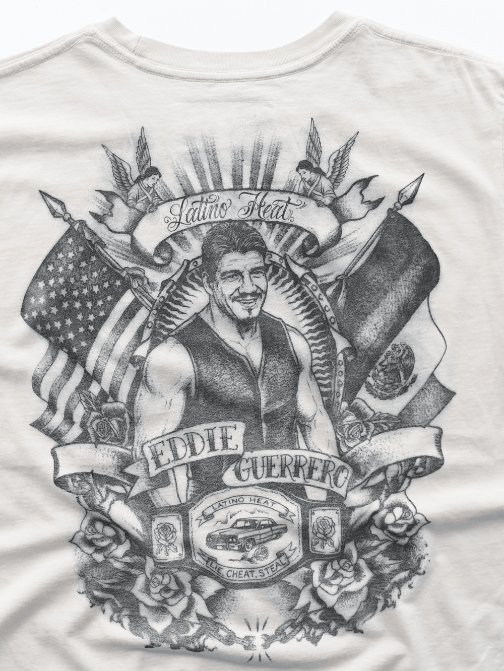 Eddie Guerrero Latino Heat White Tee - Roots of Fight