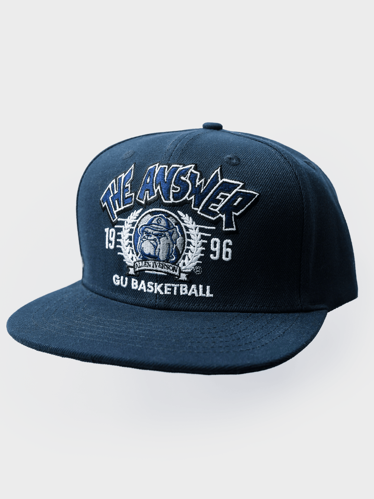 GU - Allen Iverson Hoyas ‘96 Navy Snapback Hat - Roots of Fight