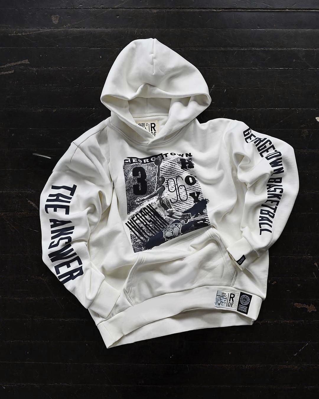GU - Iverson Hoyas White Heavyweight PO Hoody - Roots of Fight