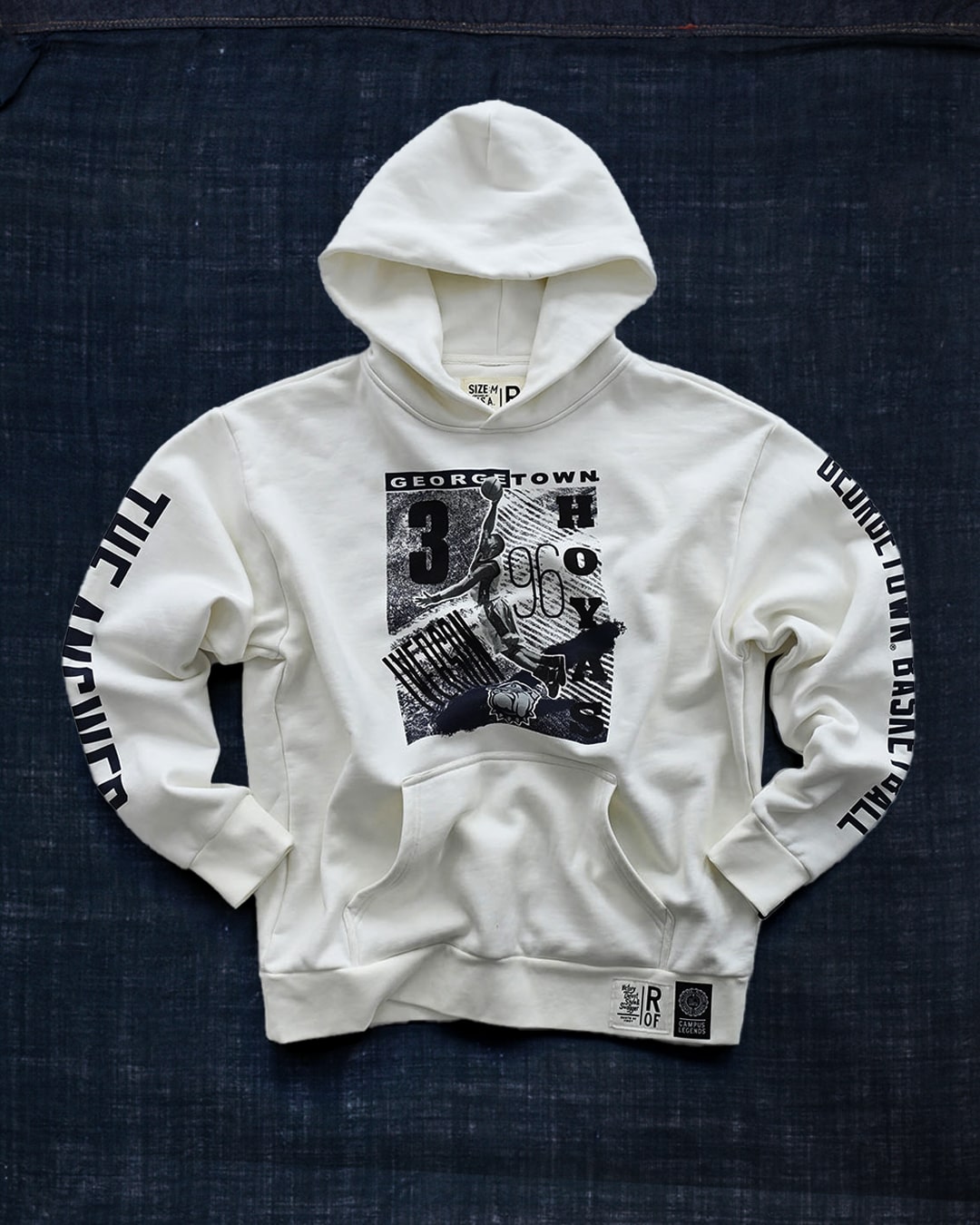 GU - Iverson Hoyas White Heavyweight PO Hoody - Roots of Fight