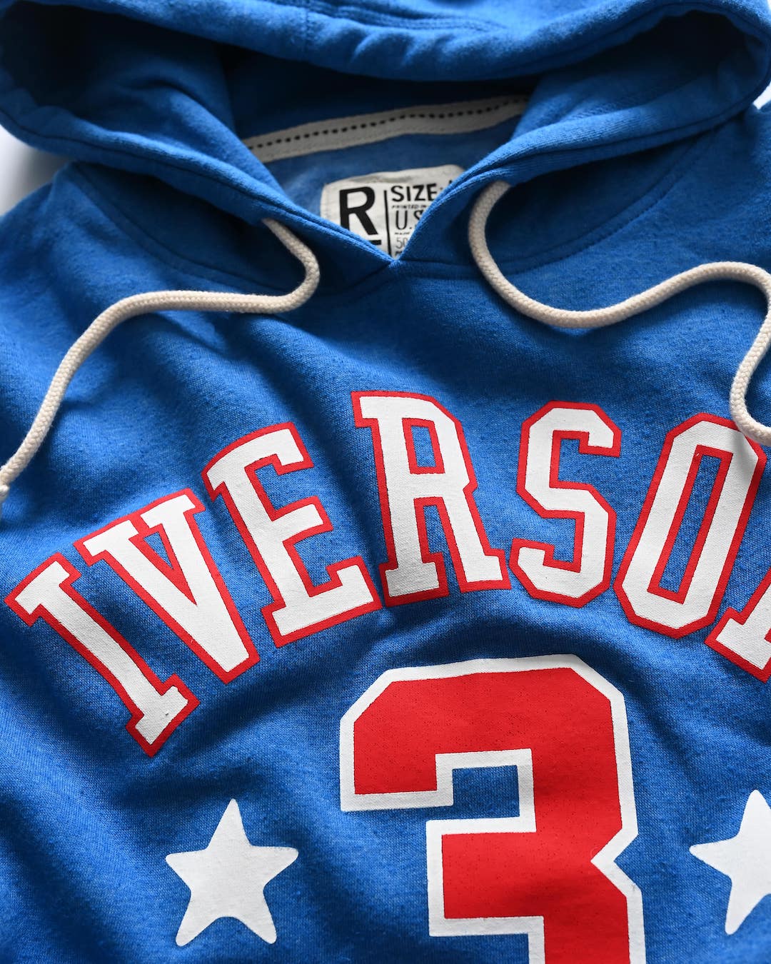 Iverson #3 Blue Pullover Hoody - Roots of Fight
