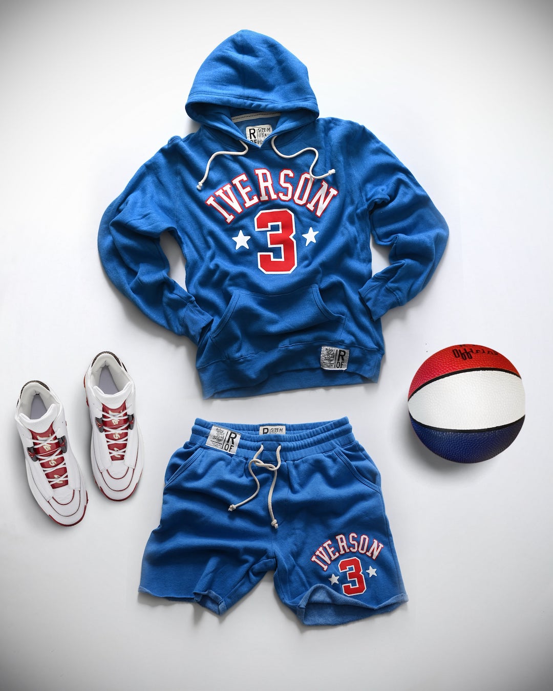 Iverson #3 Blue Pullover Hoody - Roots of Fight