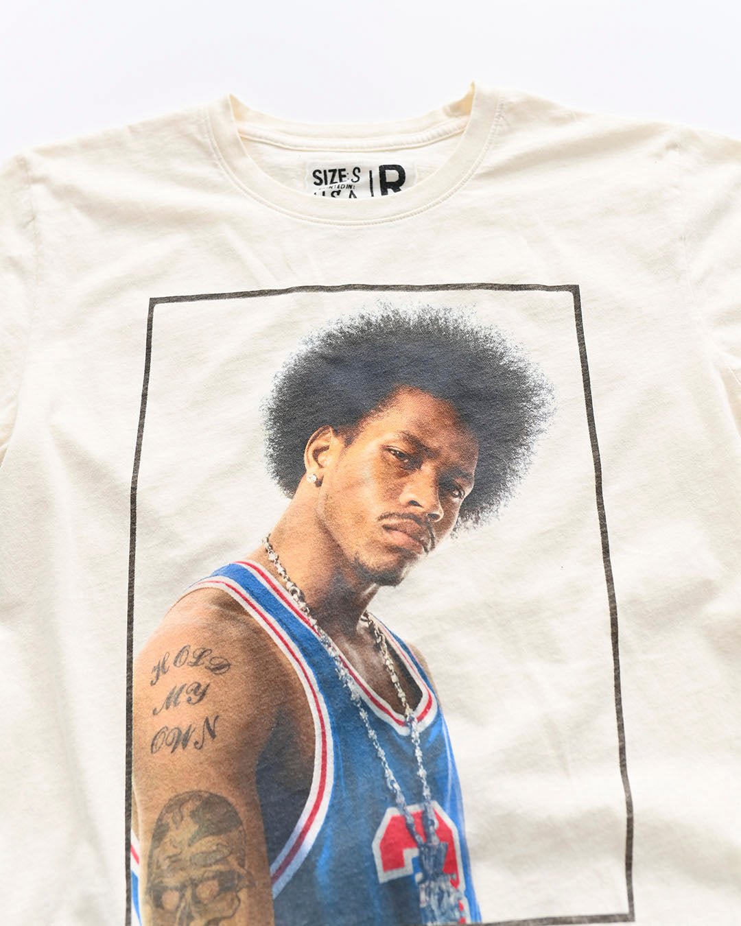 Iverson #3 Photo White Tee - Roots of Fight