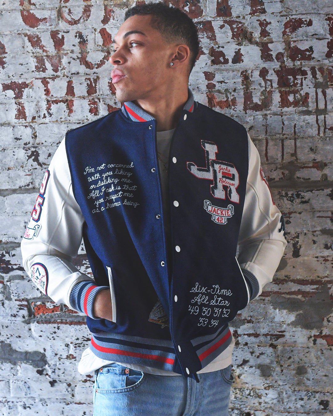 J. Robinson Brooklyn Blue Varsity Jacket - Roots of Fight