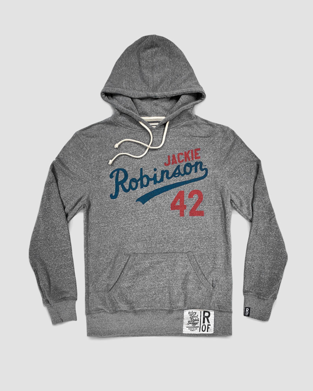 Jackie Robinson #42 Classic Grey PO Hoody - Roots of Fight