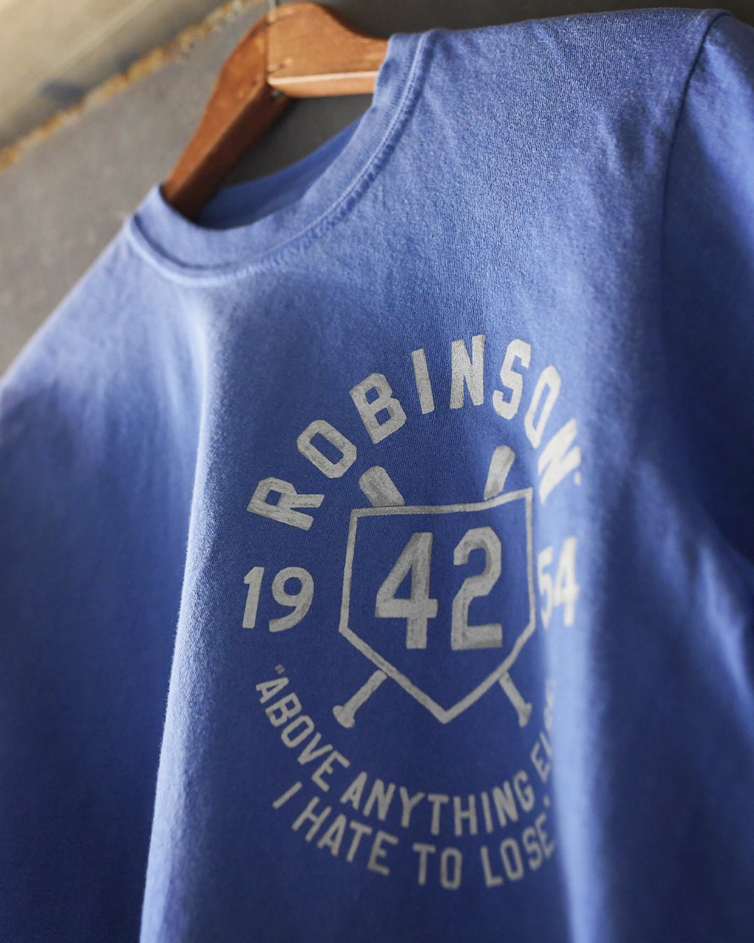 Jackie Robinson '54 Royal Blue Long Sleeve Tee - Roots of Fight