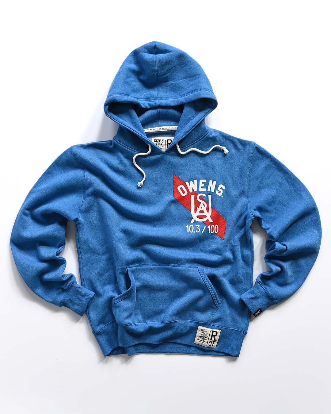 Jesse Owens 1936 Record Blue PO Hoody - Roots of Fight