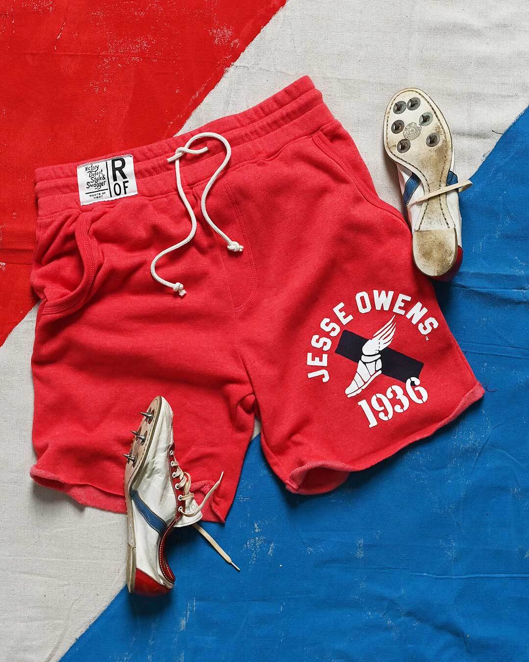 Jesse Owens Games 1936 Red Shorts - Roots of Fight