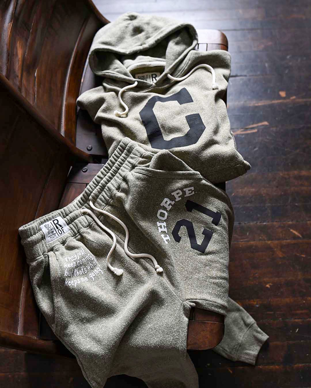Jim Thorpe Canton #21 Olive PO Hoody - Roots of Fight
