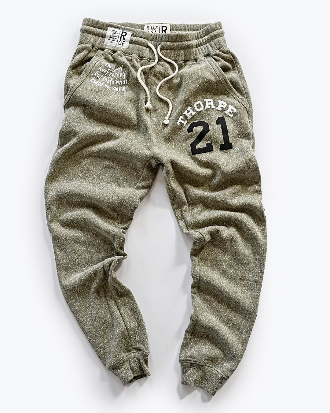 Jim Thorpe Canton #21 Olive Sweatpants - Roots of Fight