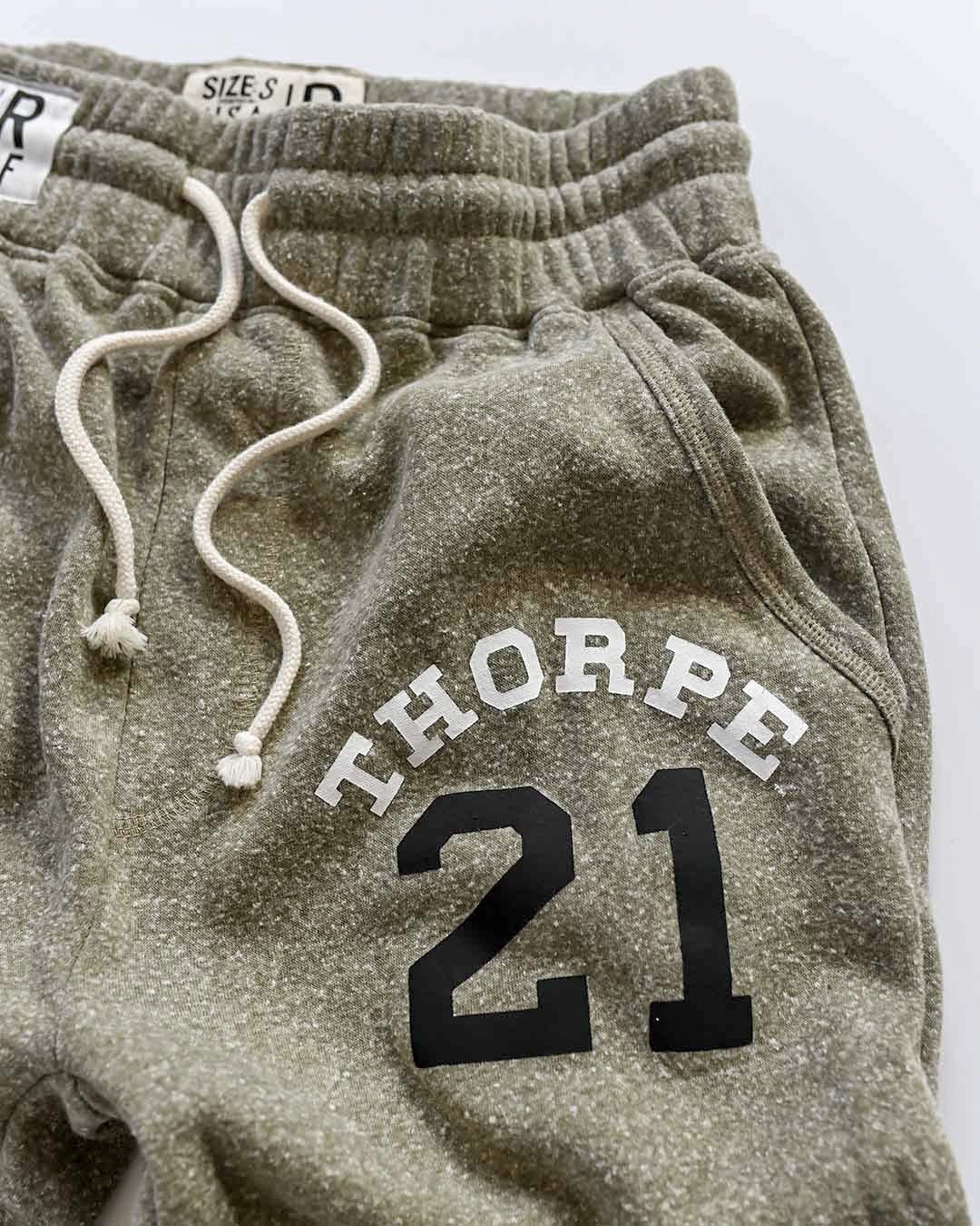 Jim Thorpe Canton #21 Olive Sweatpants - Roots of Fight