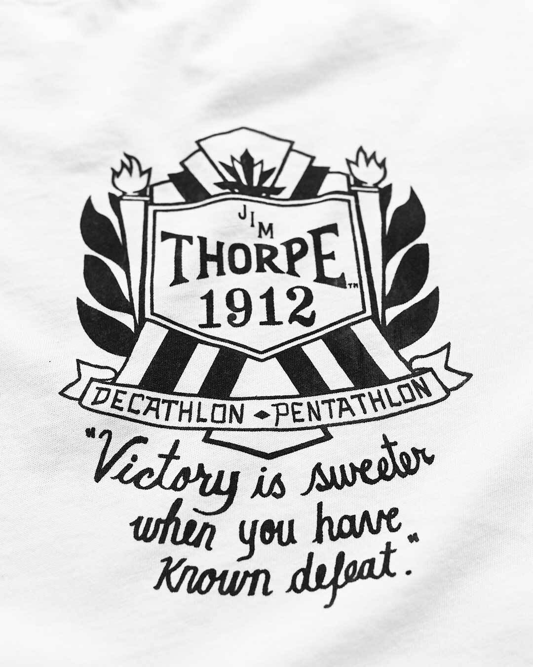 Jim Thorpe Games 1912 White Tee - Roots of Fight