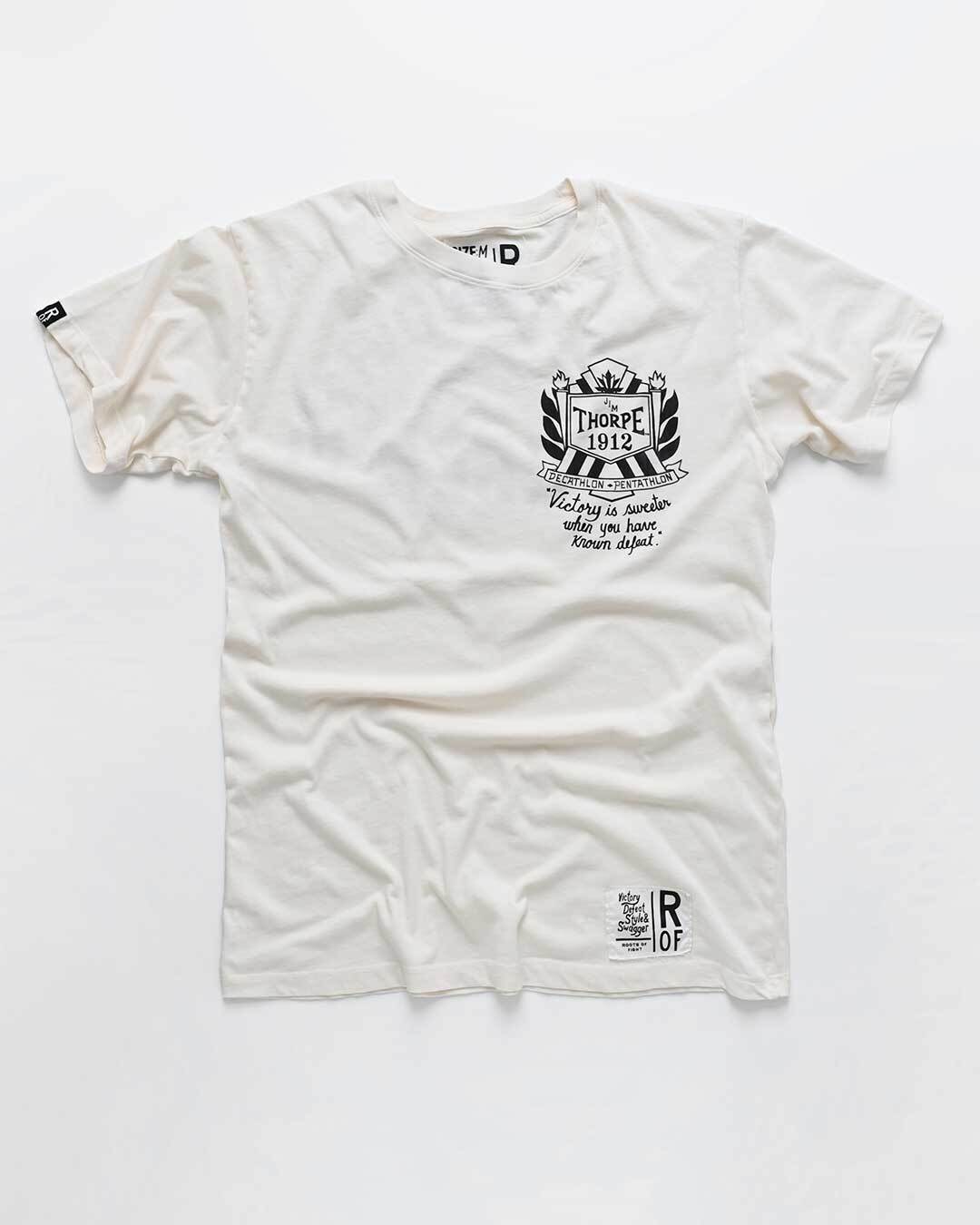 Jim Thorpe Games 1912 White Tee - Roots of Fight