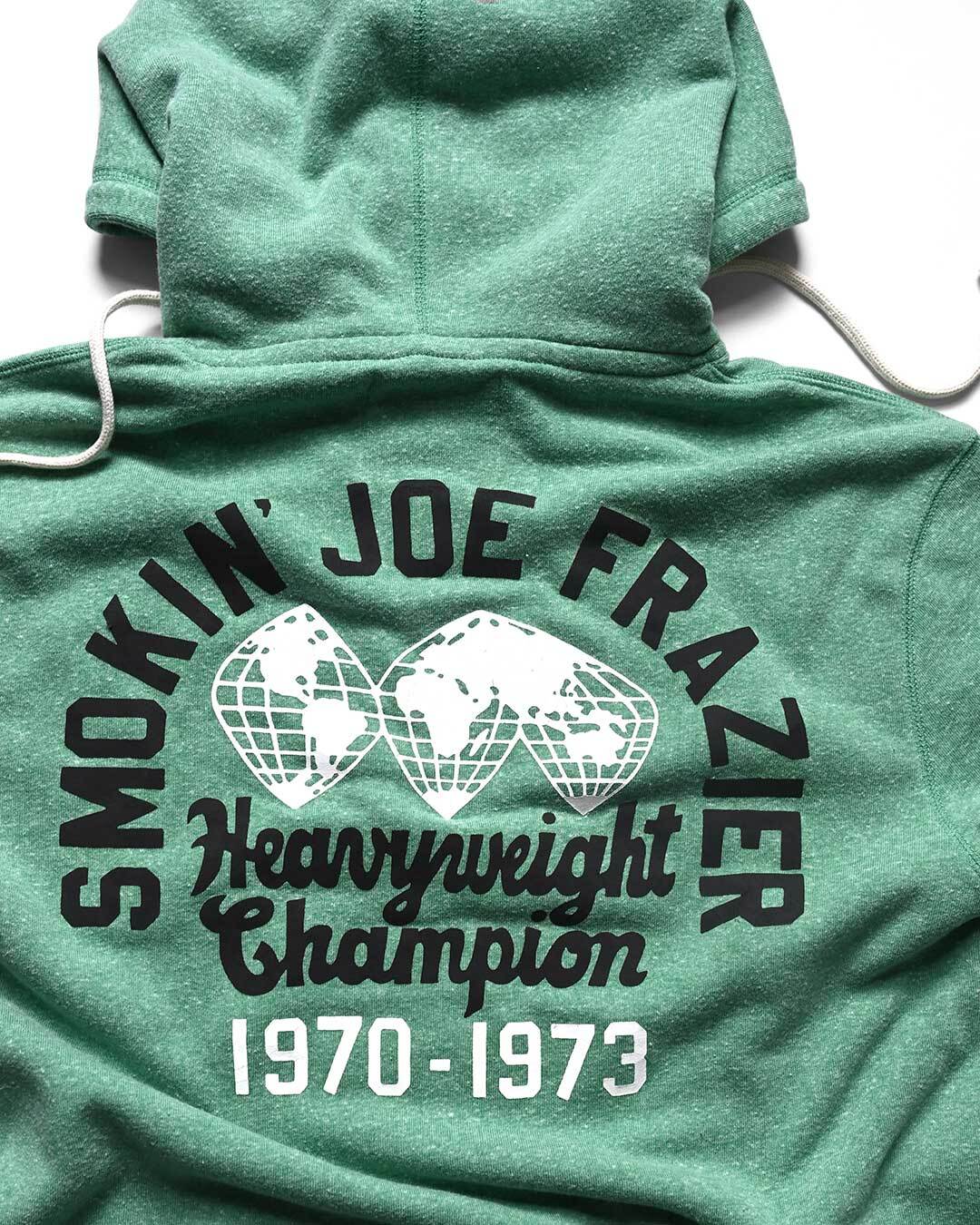Joe Frazier Heavyweight Champ Green PO Hoody - Roots of Fight