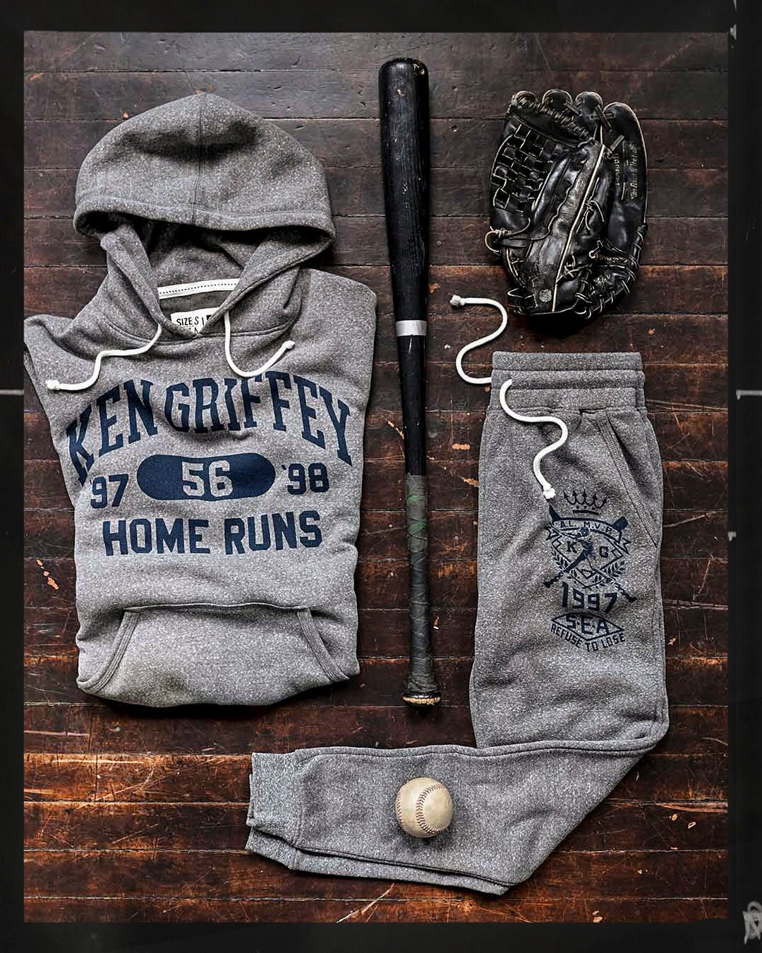 K. Griffey Jr. &#39;97 Grey Sweatpants - Roots of Fight