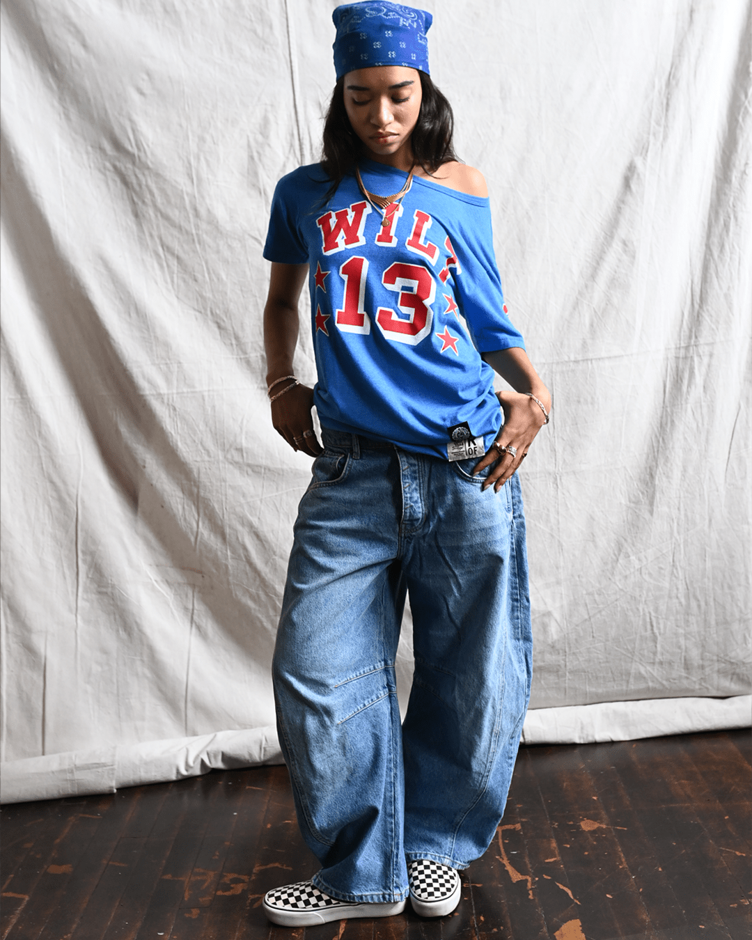 KU - Wilt Chamberlain 13 Blue Triblend Tee - Roots of Fight
