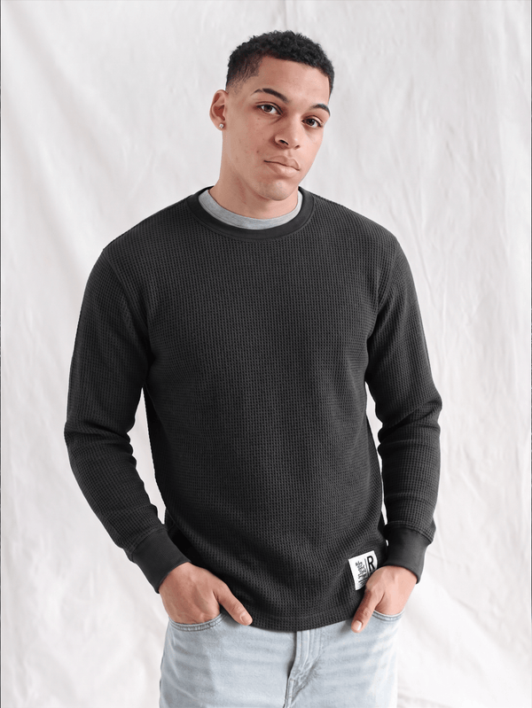 Long Sleeve Heather Charcoal Thermal - Roots of Fight
