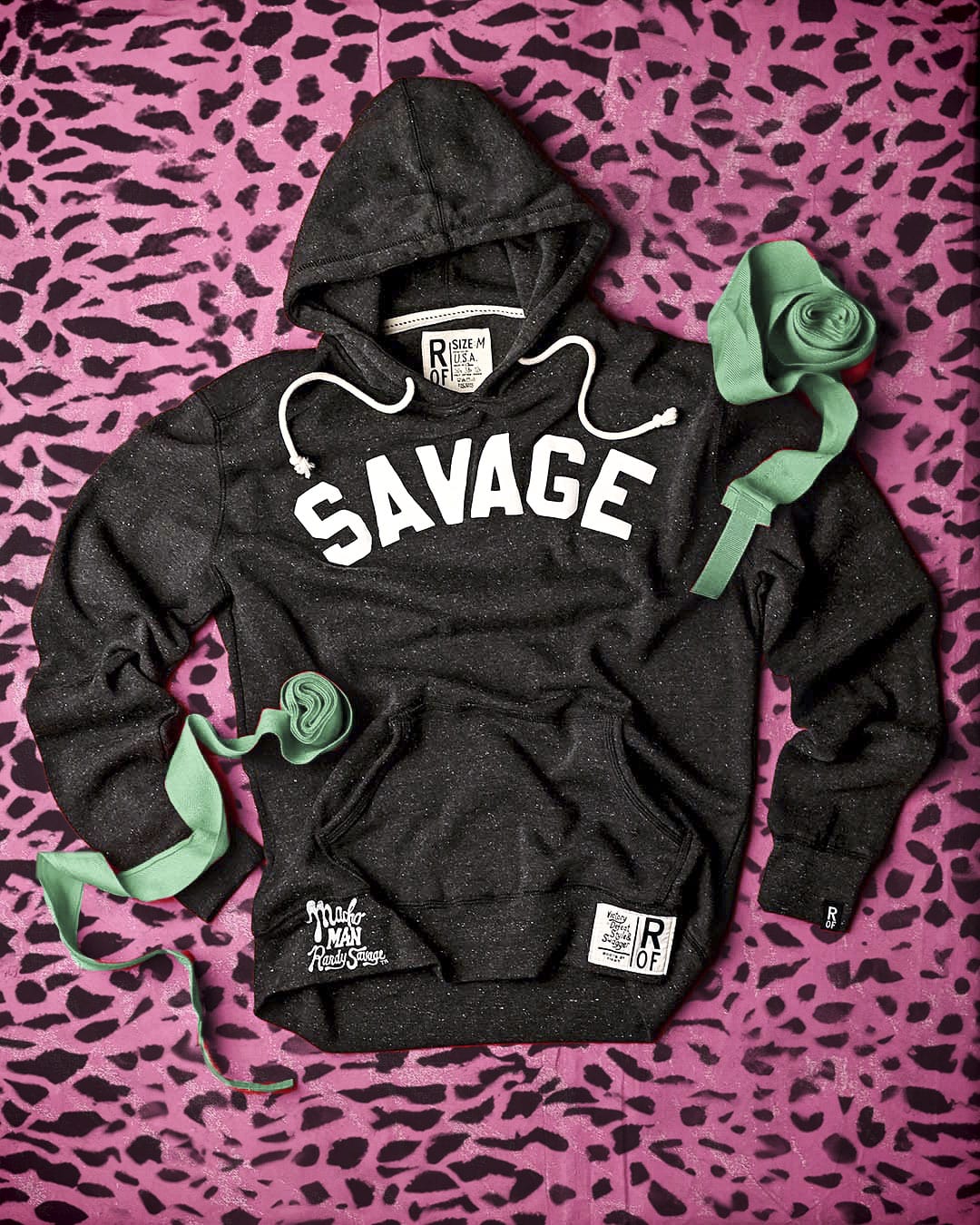 Macho Man &#39;Savage&#39; Black PO Hoody - Roots of Fight