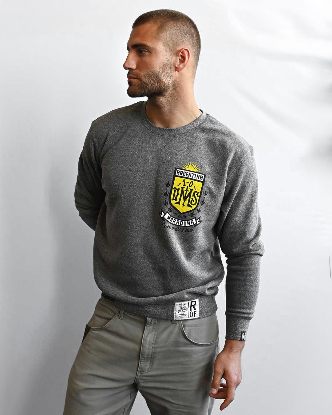 Maradona &#39;All I Have&#39; Grey Sweatshirt - Roots of Fight