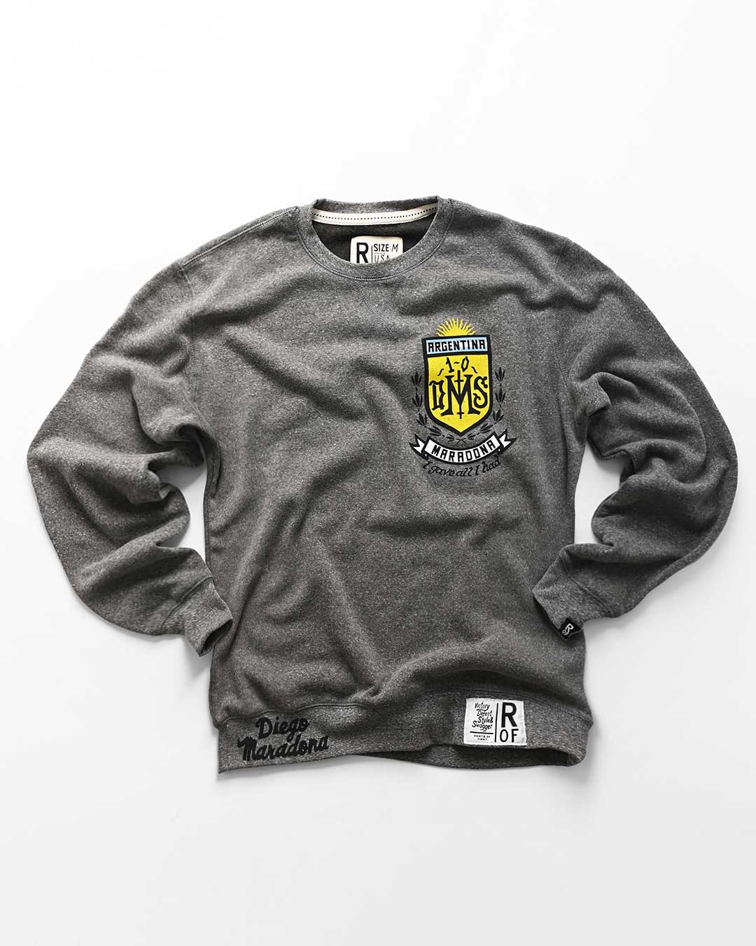 Maradona &#39;All I Have&#39; Grey Sweatshirt - Roots of Fight