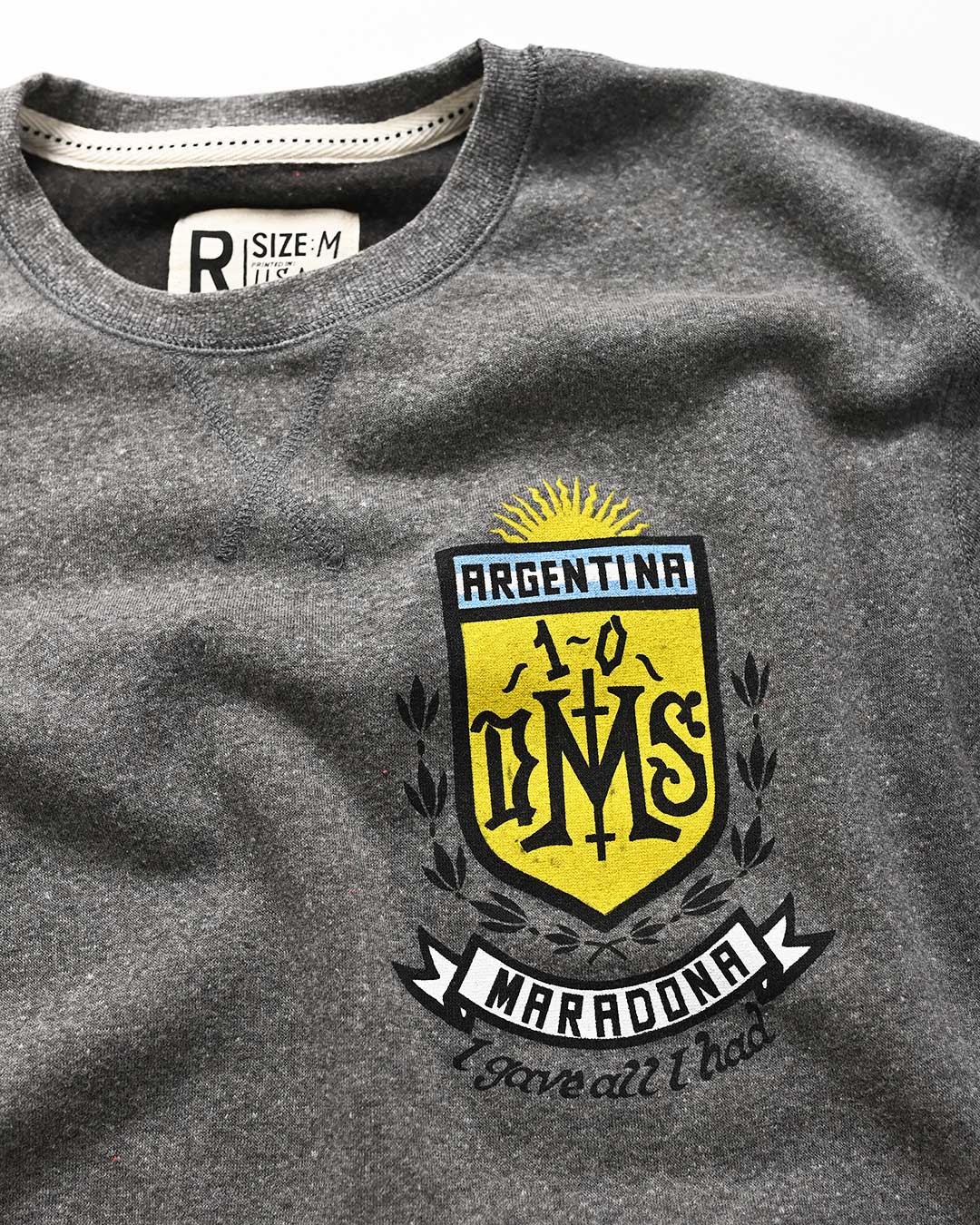 Maradona &#39;All I Have&#39; Grey Sweatshirt - Roots of Fight