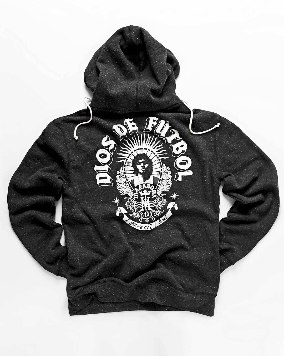 Maradona Dios De Futbol Black PO Hoody - Roots of Fight