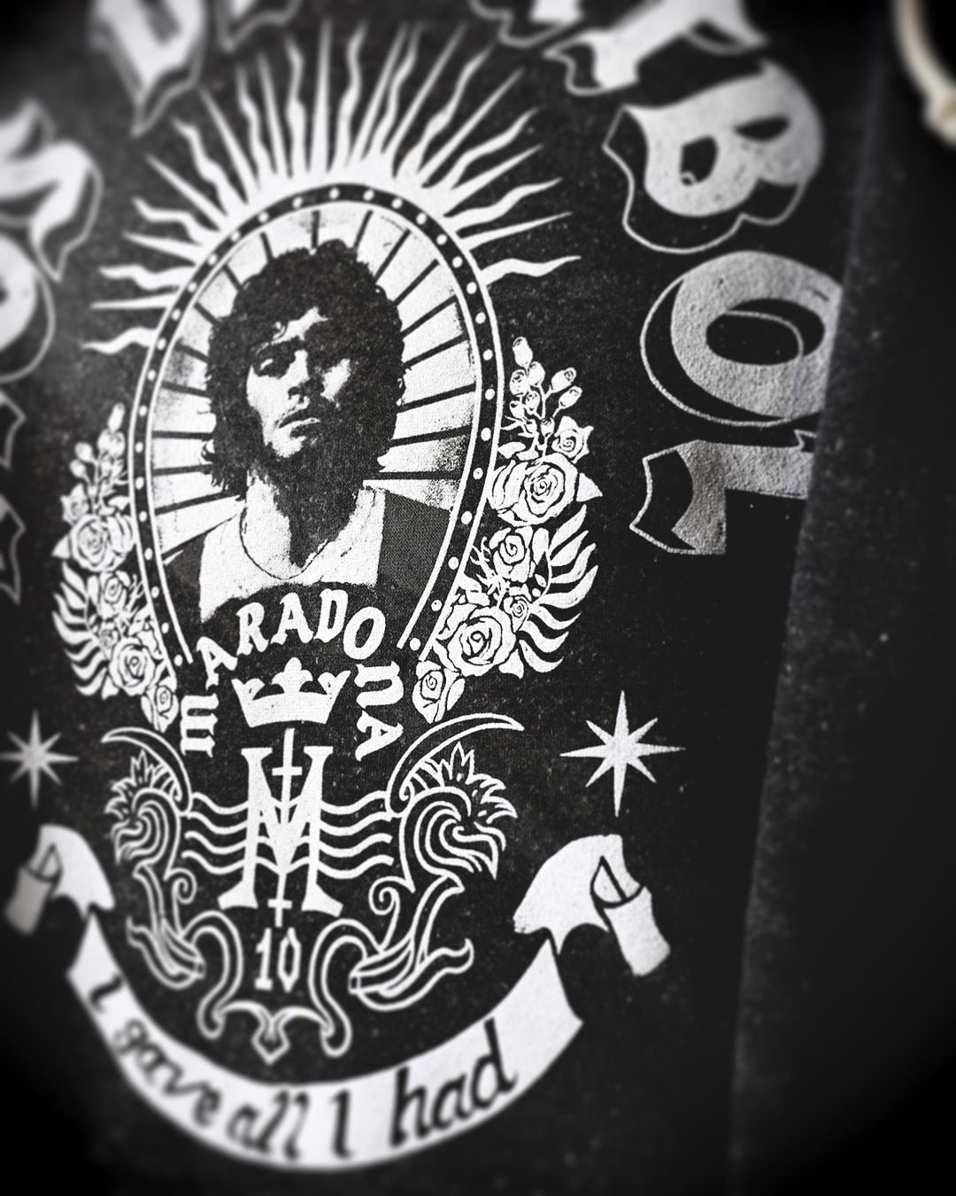 Maradona Dios De Futbol Black PO Hoody - Roots of Fight