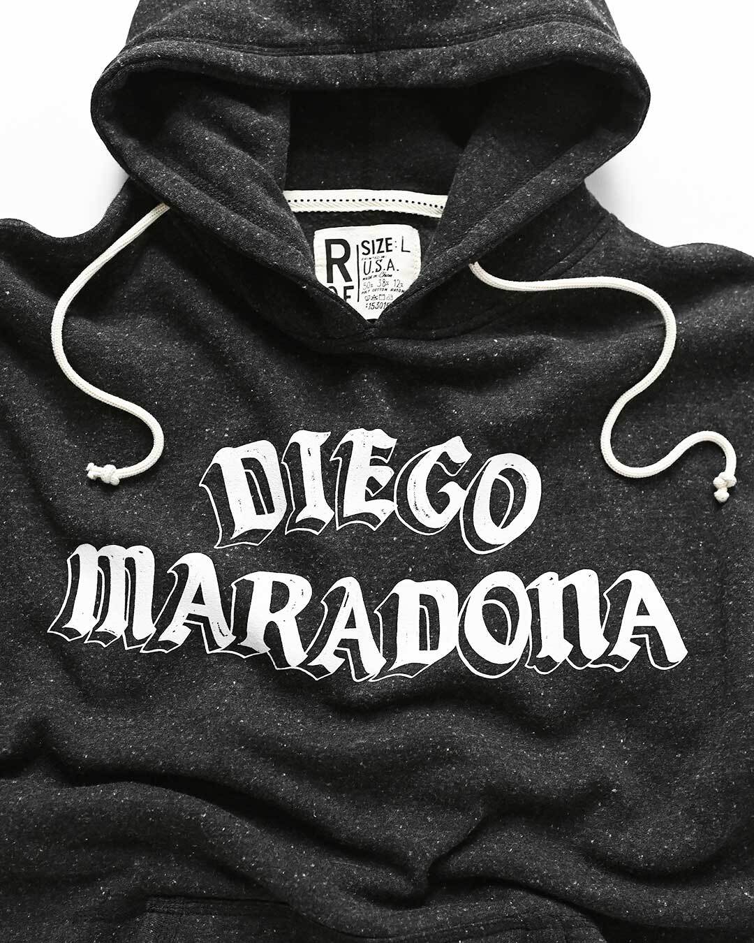 Maradona Dios De Futbol Black PO Hoody - Roots of Fight