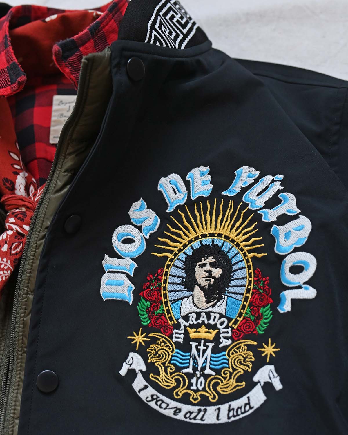 Maradona Dios De Futbol Stadium Jacket - Roots of Fight