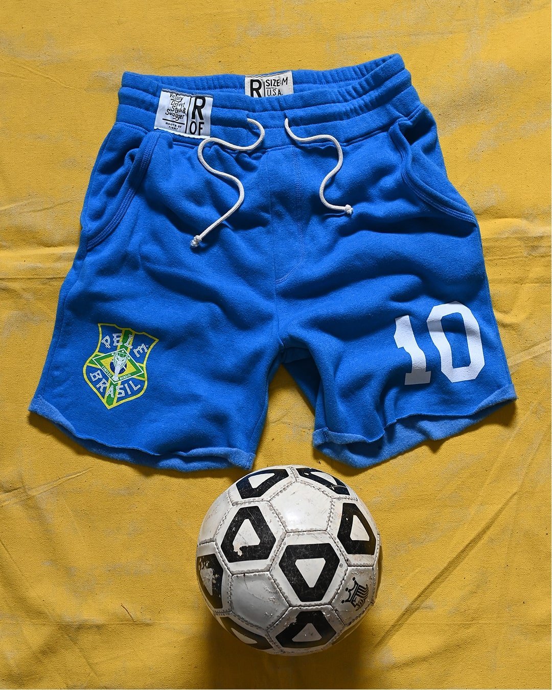 Pelé 10 Brasil Blue Shorts - Roots of Fight
