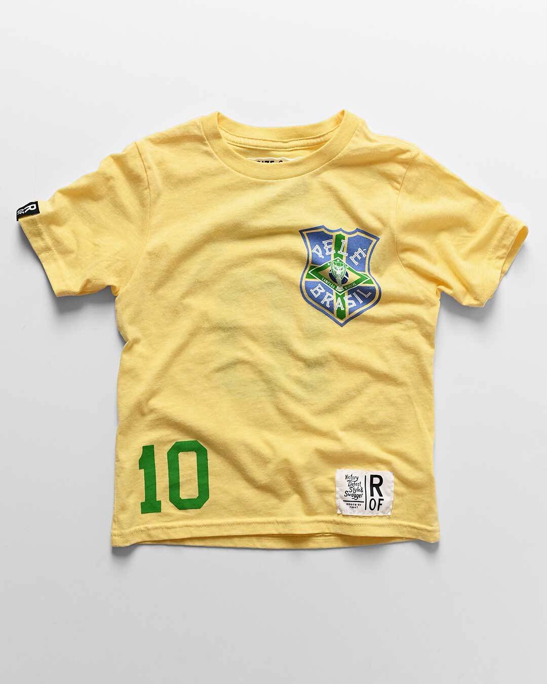 Pelé #10 Brasil Gold Kid's Tee - Roots of Fight
