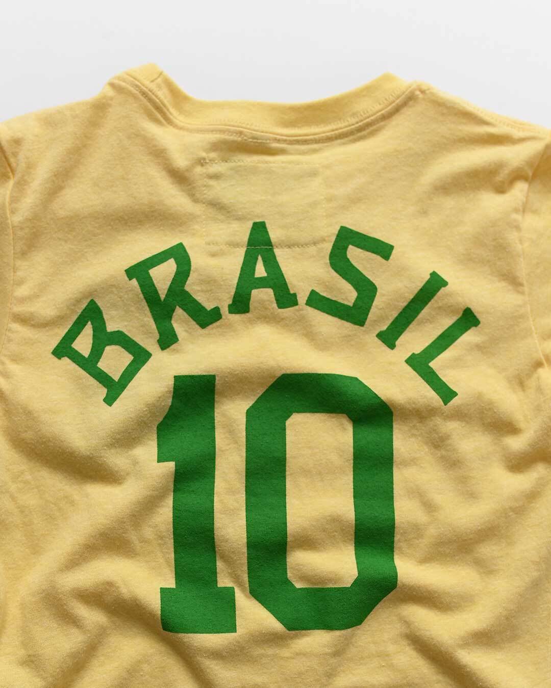 Pelé #10 Brasil Gold Kid's Tee - Roots of Fight