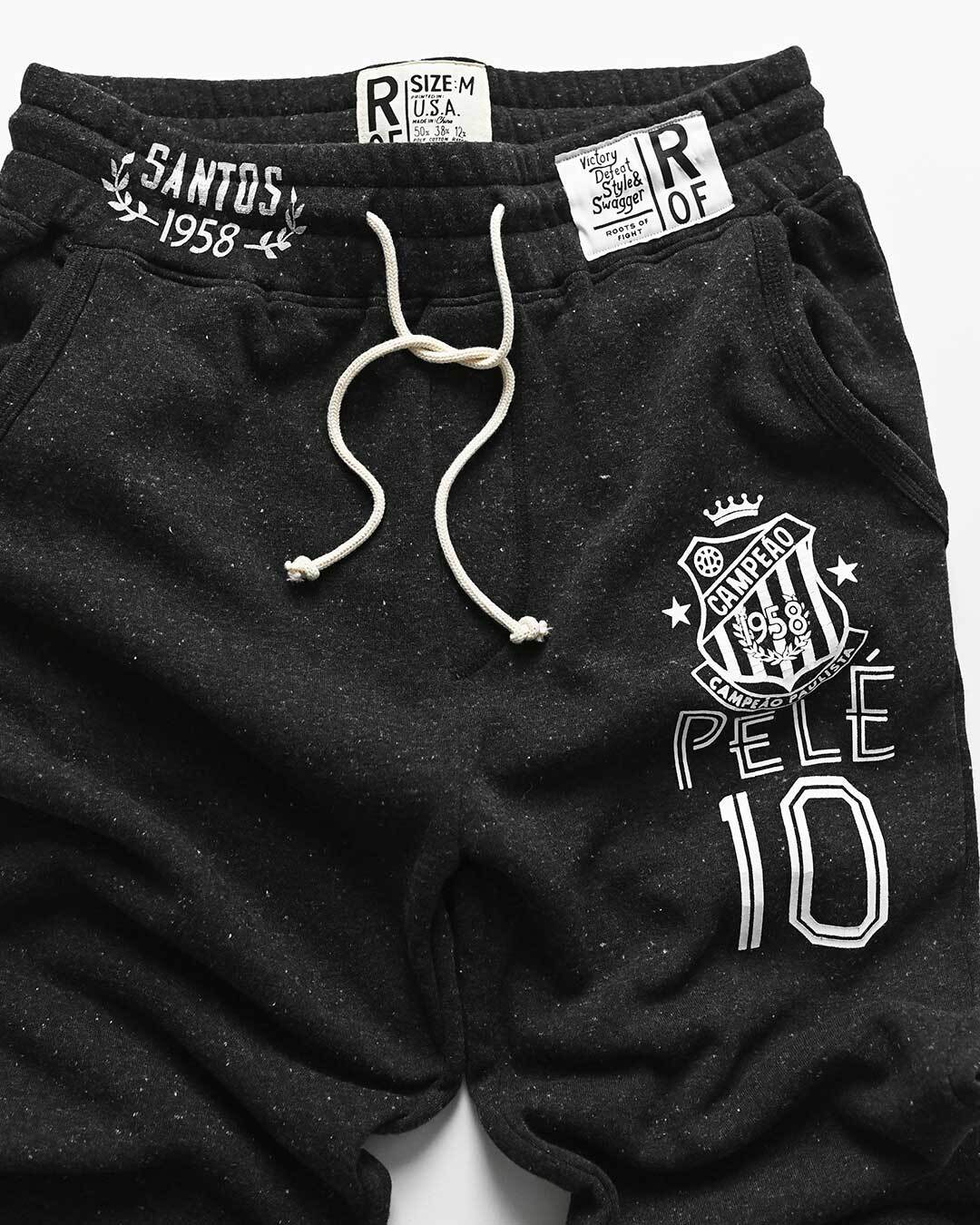 Pelé Santos Black Sweatpants - Roots of Fight
