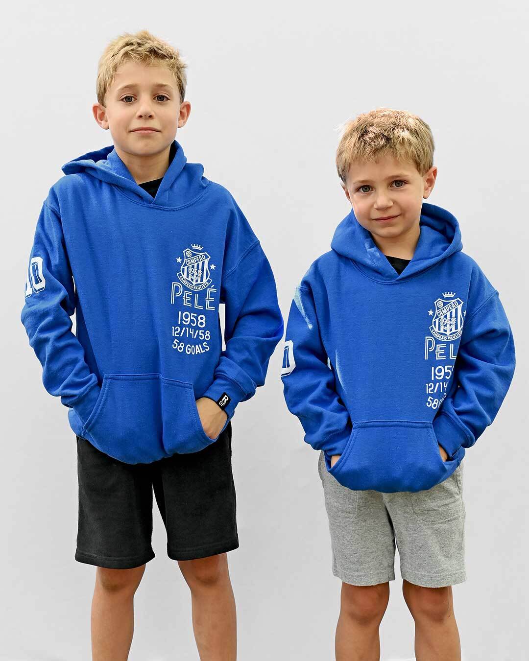 Pelé Santos Blue Kid's PO Hoody - Roots of Fight
