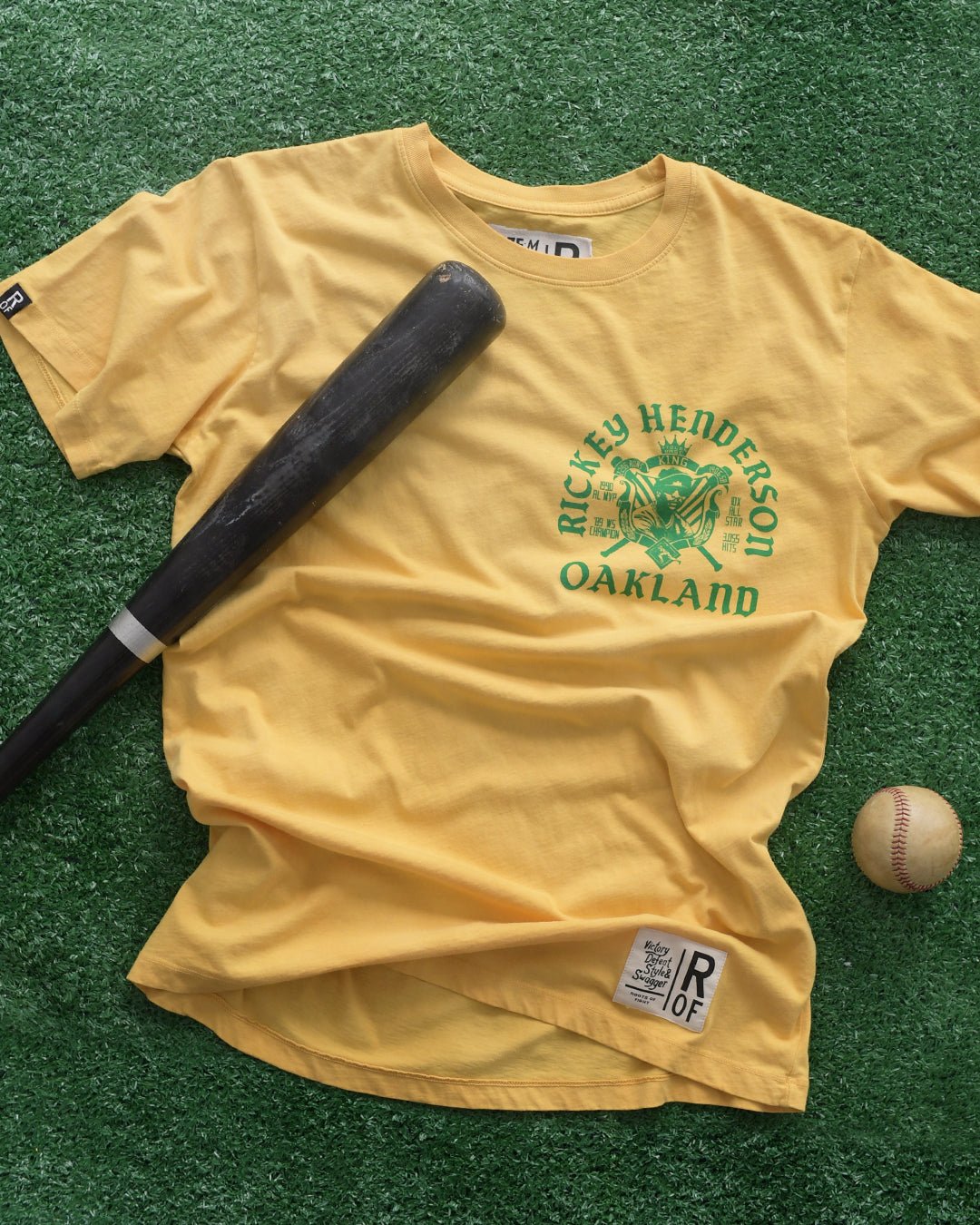 Rickey Henderson Stolen Base King Gold Tee - Roots of Fight