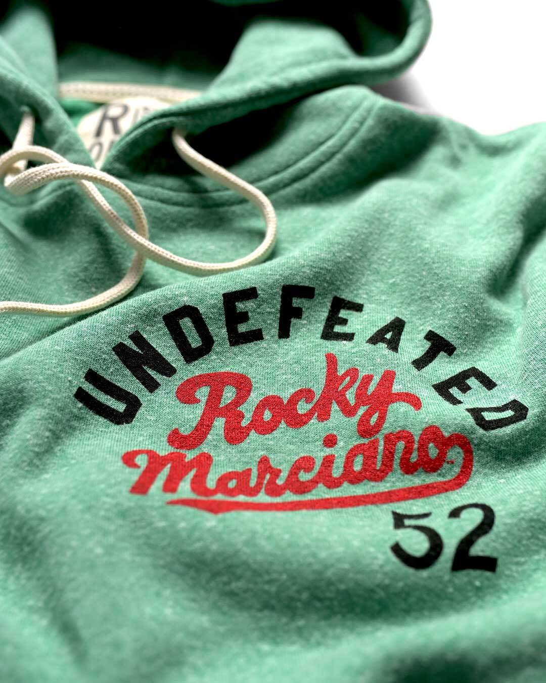 Rocky Marciano Undefeated Heather Green PO Hoody - Roots of Fight