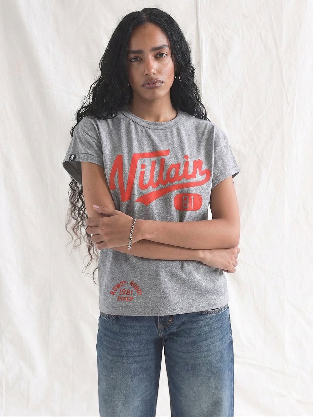 Roddy Piper Villain Women's Grey Tee - Roots of Fight