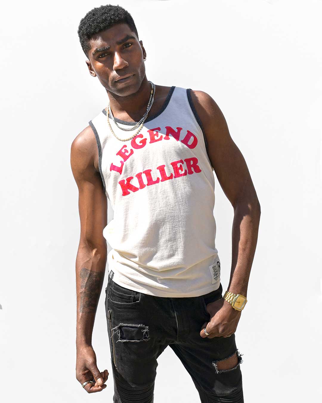 Rowdy Roddy Legend Killer White Tank - Roots of Fight