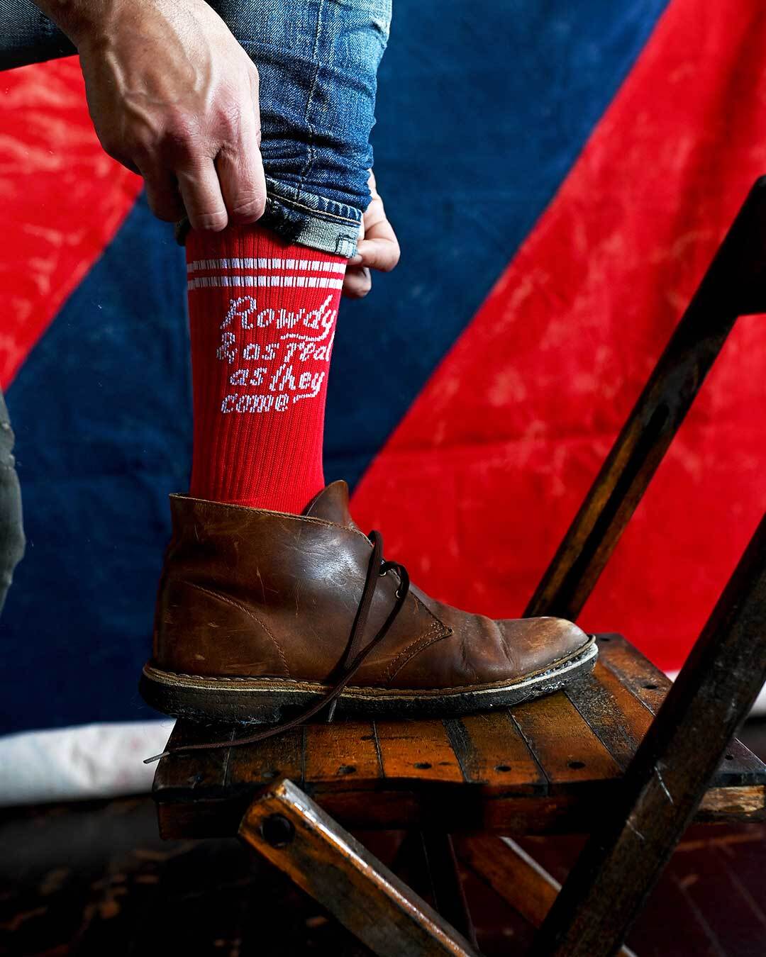 Rowdy Roddy Piper Red Socks - Roots of Fight