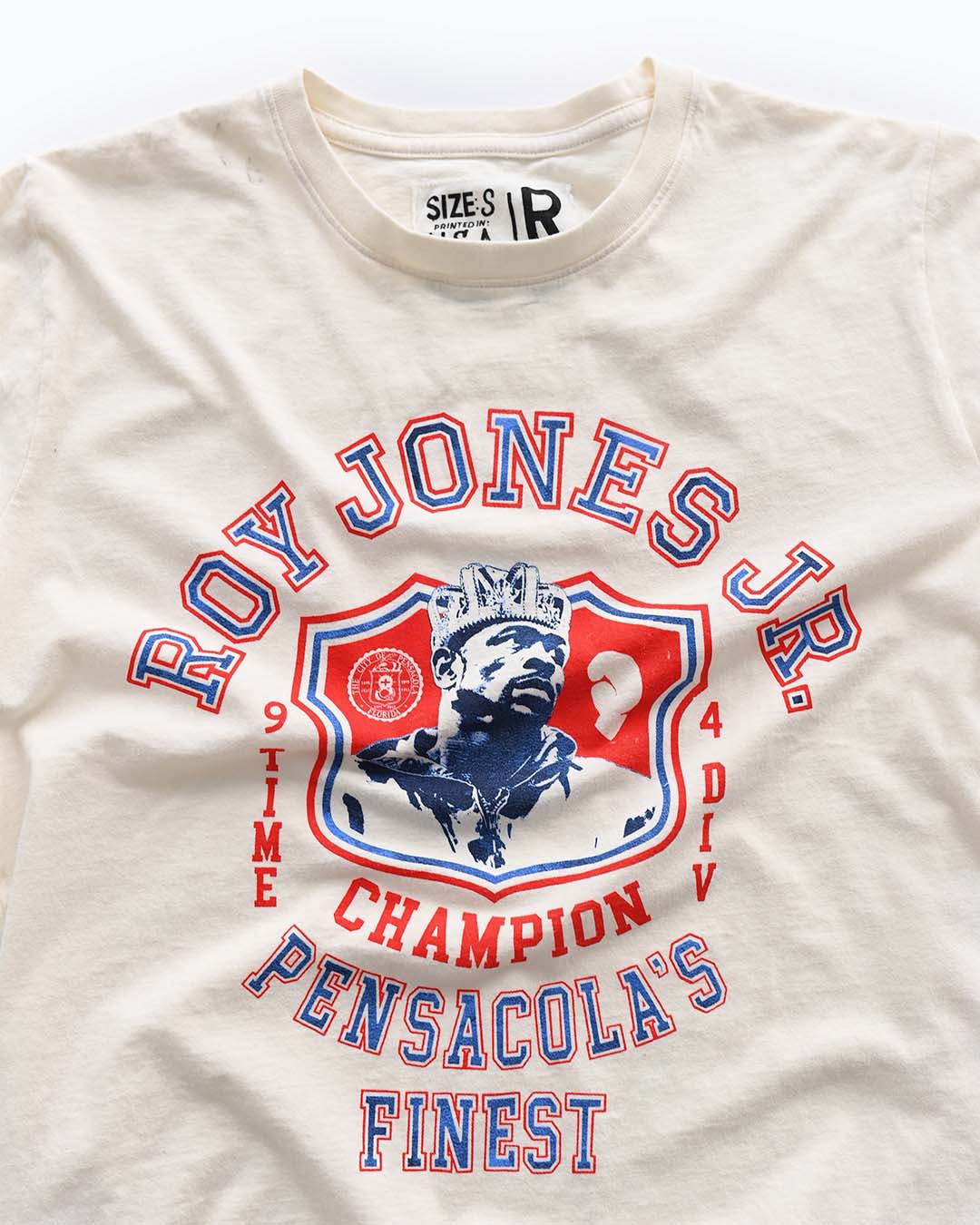 Roy Jones Jr. 9x Champ White Tee - Roots of Fight