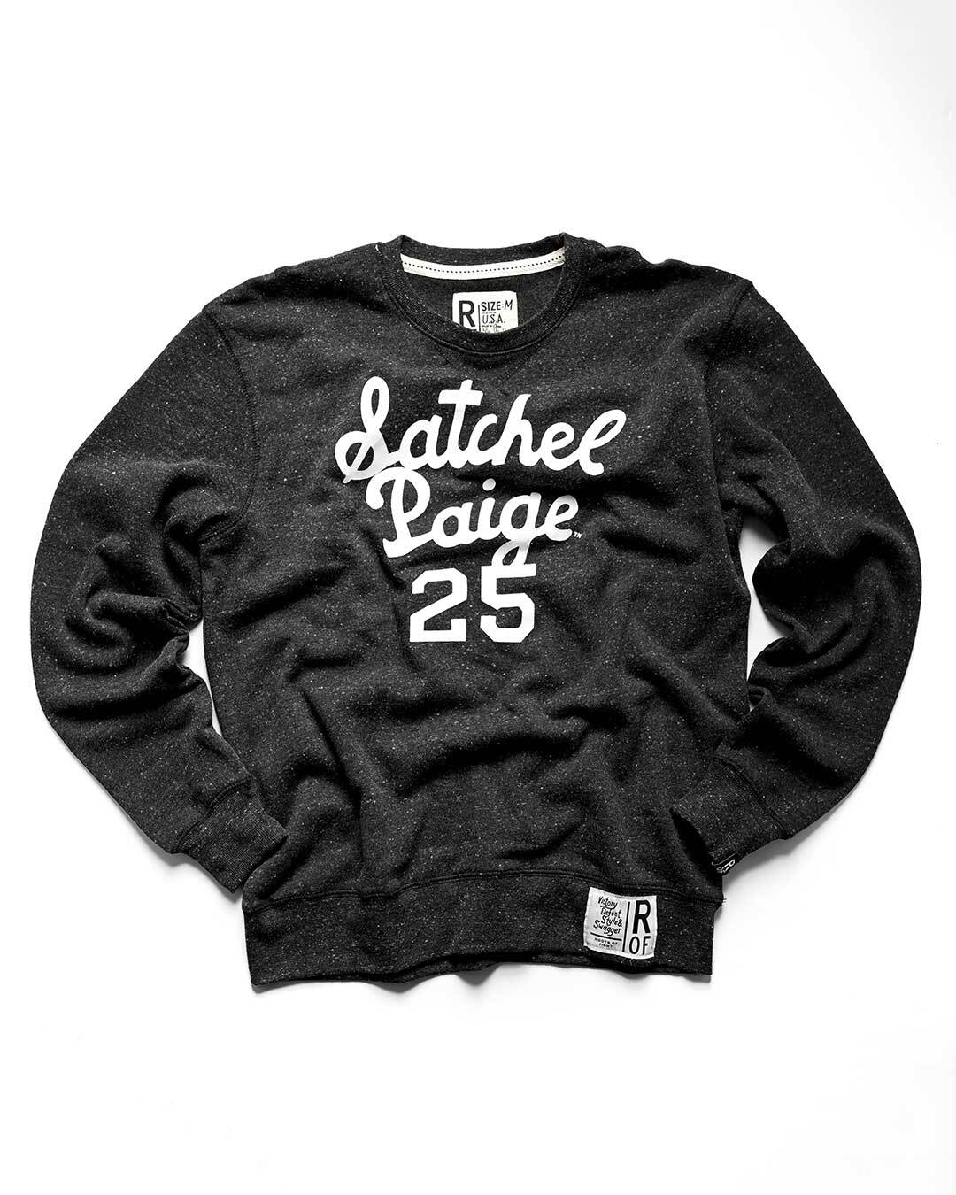Satchel Paige 25 Heather Black Sweatshirt - Roots of Fight
